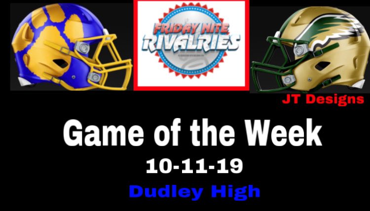 fnrivalries's tweet photo. FNR Game of the Week! See you at Dudley High Stadium tonight! Kickoff at 7:30pm!  https://t.co/TU6Asq5LZr https://t.co/6Wjfq1SASk
