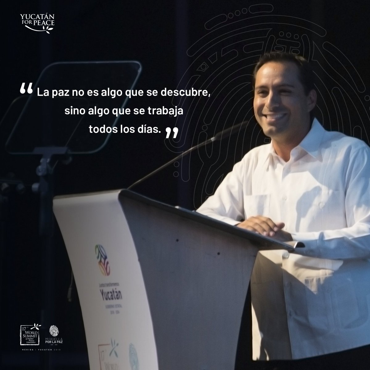 YucatanForPeace's tweet photo. En la celebración de la 17a Cumbre Mundial de Premios Nobel de la Paz, el Gobernador @MauVila confirmó su compromiso con el Estado de Yucatán. 🌿 #YucatánForPeace https://t.co/VWkr4yxUVK