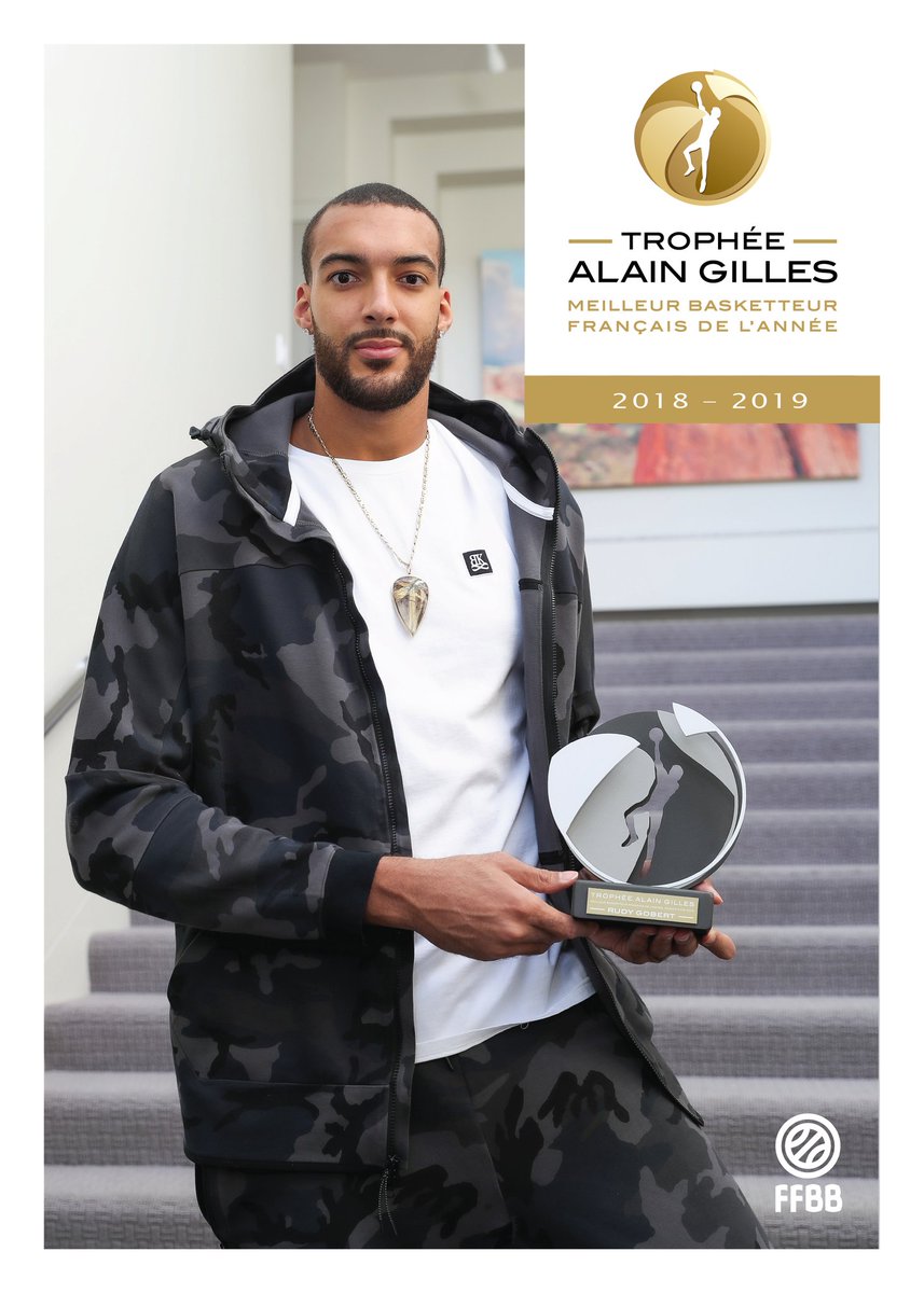 unss's tweet photo. Wooow félicitations à notre top ambassadeur @rudygobert27 élu meilleur basketteur français de l'année !! 👏👏👏 #clapclapclap #tropheealaingilles https://t.co/6eTaHieiaX