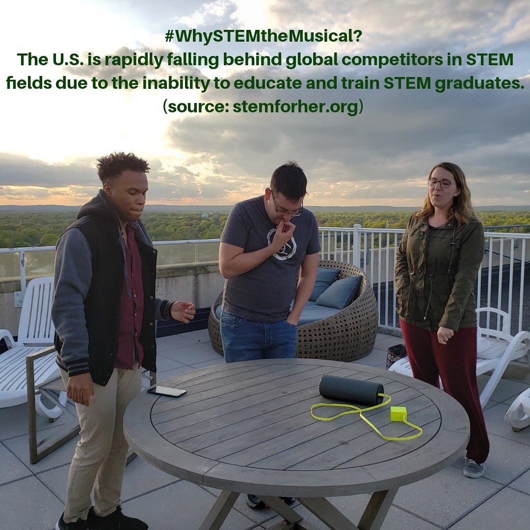 #WhySTEMtheMusical?
The U.S. is rapidly falling behind global competitors in STEM fields due to the inability to educate and train STEM graduates. (source: stemforher.org)