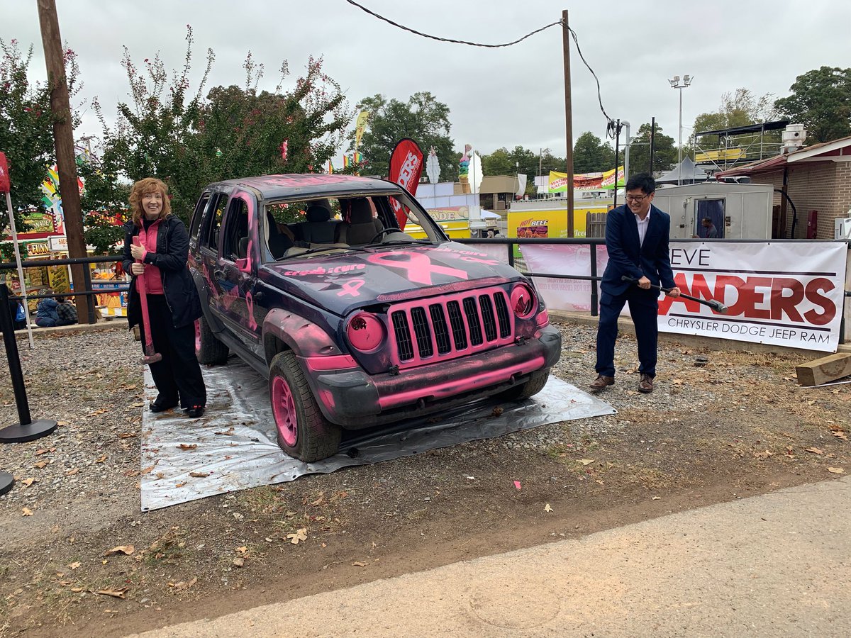 Crush For a Cure 2019 @arkstatefair Thank you <a href="/LandersCountry/">Landers Chrysler Dodge Jeep Ram</a> for your support in the fight against <a href="/breastcancer/">Breast Cancer</a> <a href="/uamshealth/">UAMS Health</a> <a href="/uamscancer/">UAMS Cancer</a> <a href="/UAMS_radonc/">UAMS Radiation Oncology</a>
