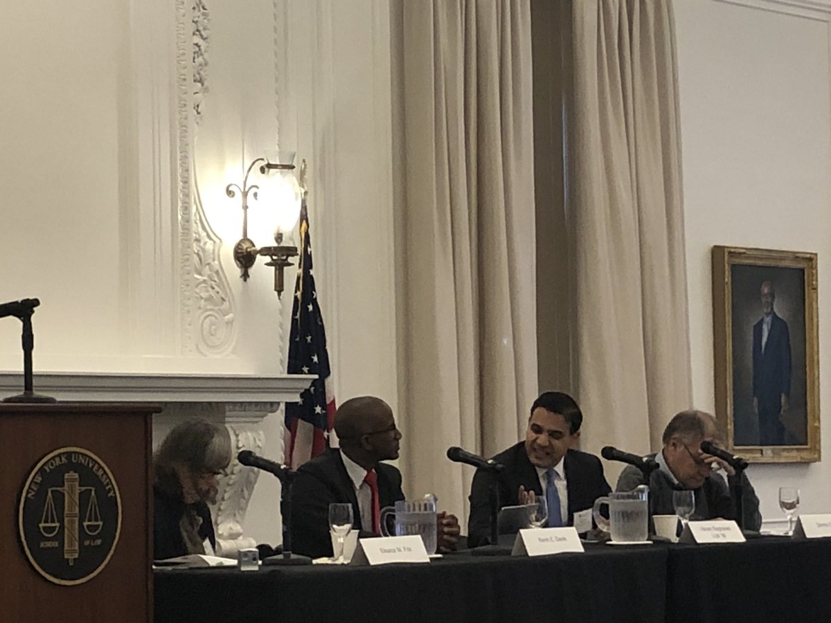 nyuiilj's tweet photo. Finally, Kevin Davis, Dennis Davis and Vikram Raghavan discuss corruption, conflict, and inequality as challenges for the international legal order with Eleanor Fox @nyulaw #Hauser25 https://t.co/CfKjqi9s8C
