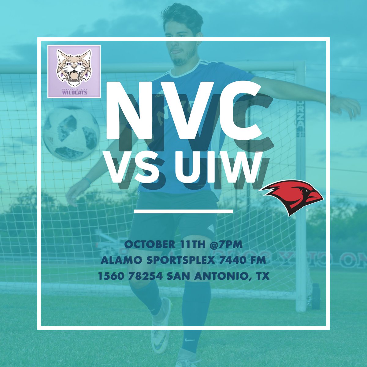 nvcsoccer's tweet photo. It’s game day! Let’s go Wildcats! #nvcsoccer #northwestvistacollege #sanantoniosoccer https://t.co/bzOTrbimKS