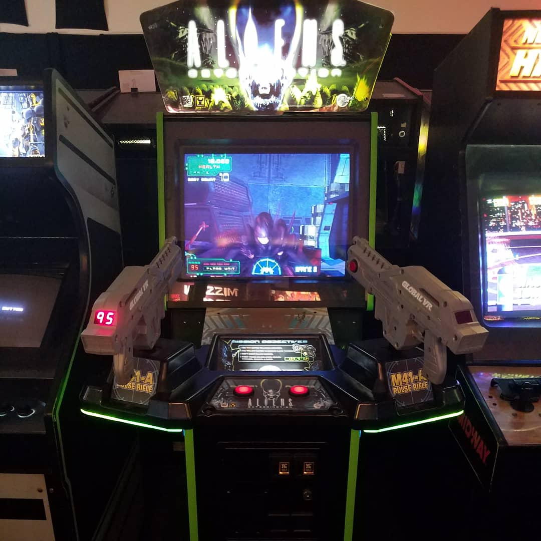 PrinceArcades's tweet photo. New to the floor today at #princearcades 
#aliens
#aliensextermination 
#globalvr #20thcenturyfox #playmechanix #bolingbrookarcade #arcade #bolingbrook #thepromenadebolingbrook #arcade #pinball #familyfun #familyarcade #affordablefamilyentertainment https://t.co/9AMGeWycSS