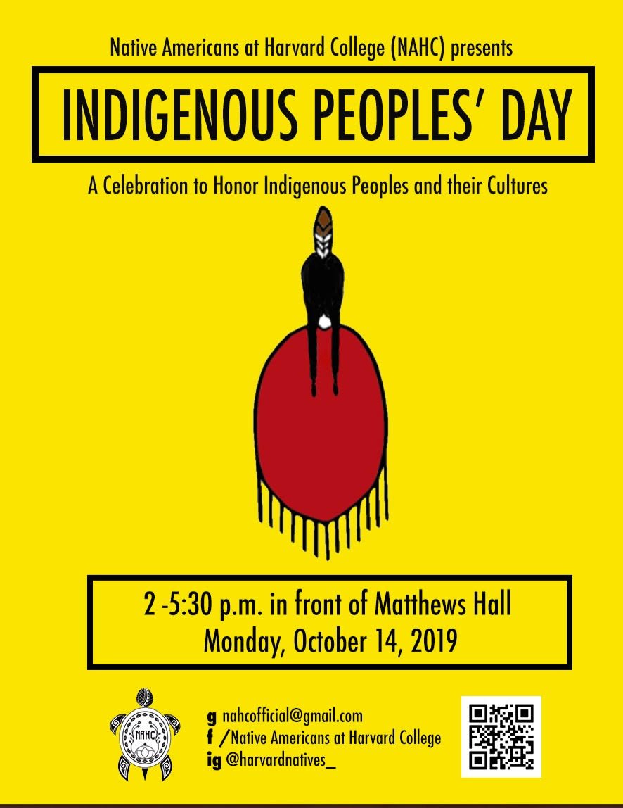 Yá'át'ééh, Halito, Haho, Waqaa, Aloha, Aang, Aho, Han, Boozhoo, ᎣᏏᏲ (Osiyo), Hesci, Dá’go’téh, Loloma, Chokma, Deey, Háu, Hello!
Celebrate Indigenous Peoples' Day with Native Americans at Harvard College! 
#IndigenousPeoplesDay
chng.it/chqzPY2gP9 
facebook.com/events/4824421…