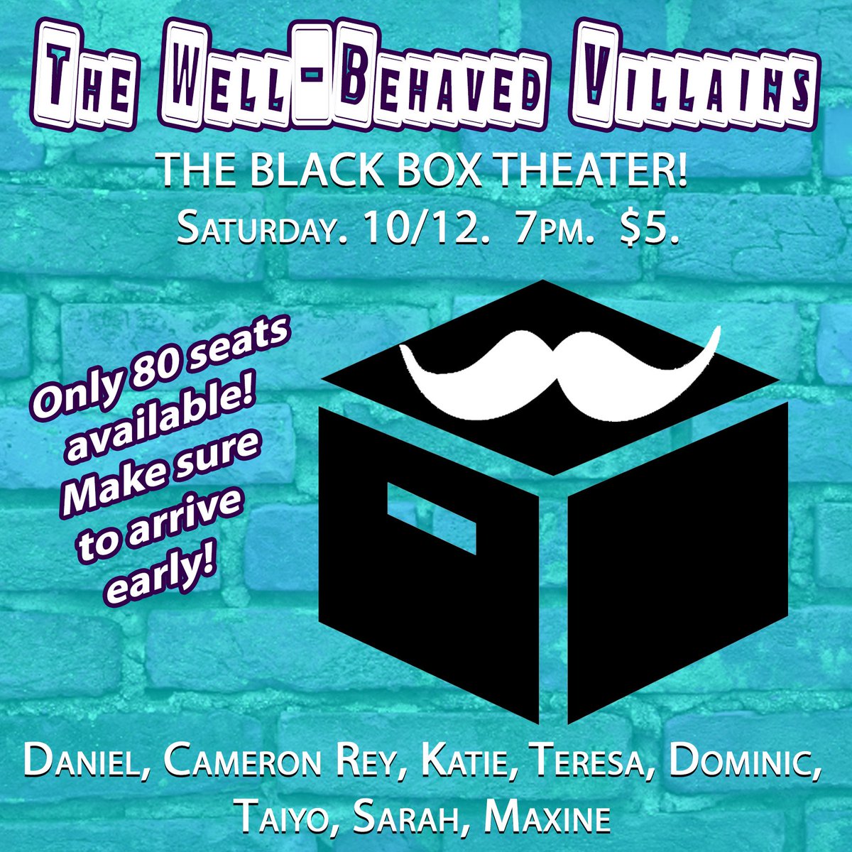 Ready for some laughs? Head out to the Black Box Theater and welcome some of our new Well-Behaved Villains this Saturday, October 12 at 7PM! $5 at the door. LIMITED SEATING. Only 80 seats available, so be sure to get there early! <a href="/wbvimprov/">LHHS WBV</a> #improv
