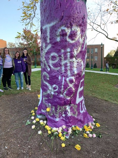 SUNYGeneseo's tweet photo. Thank you to everyone who came out to celebrate Troy Keith’s life yesterday at the vigil. Troy's advocacy and energy dedicated to the community continues to be felt across our campus. #geneseo https://t.co/S4cESJan0Y