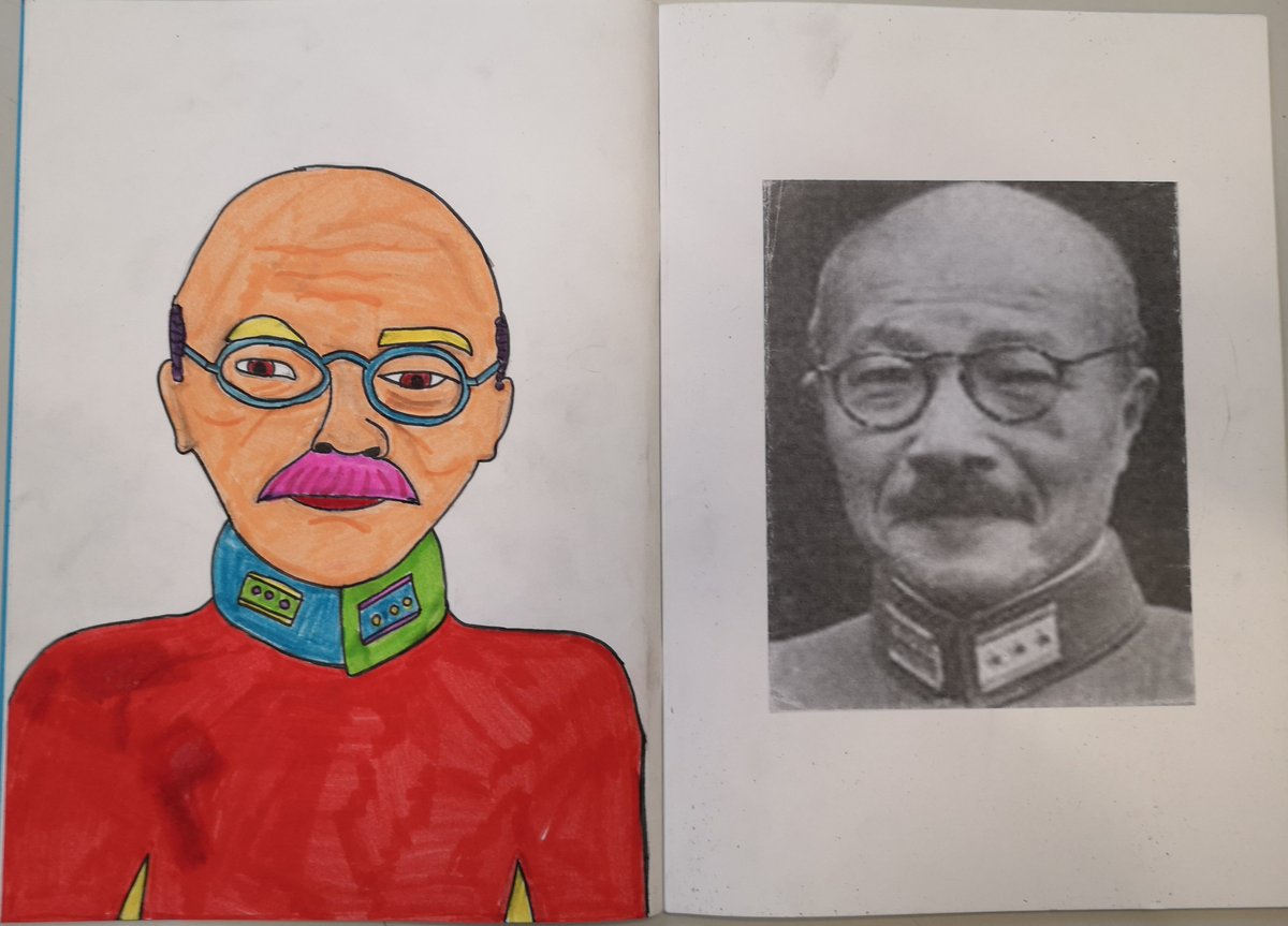 WorsteadPrimary's tweet photo. Pop Art Portraits - Roy Lichtenstein and Andy Warhol have nothing on Kestrels! Head to our class page to see more of the fantastic pop art portraits of World War 2 leaders...  https://t.co/MhzjL11pzK https://t.co/eLFoe0LPbx