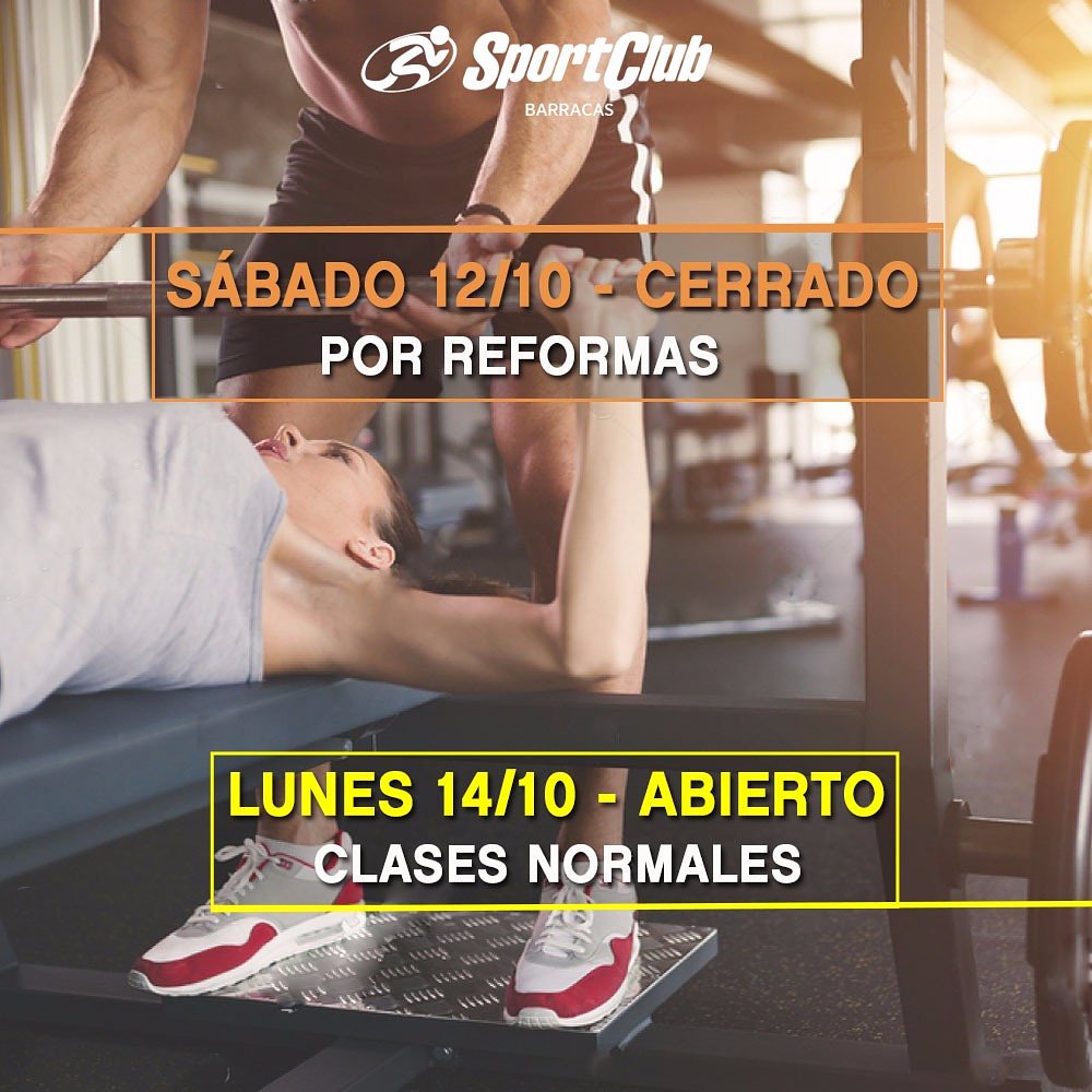 SC_Barracas's tweet photo. ⚠️ ATENCIÓN

• Mañana sábado la sede se encontrará cerrada por reformas 👷🏽‍♂️

• El lunes (feriado) abrimos y habrá clases normales ✓🤸🤸🏽‍♀️ https://t.co/ouknbChYVH