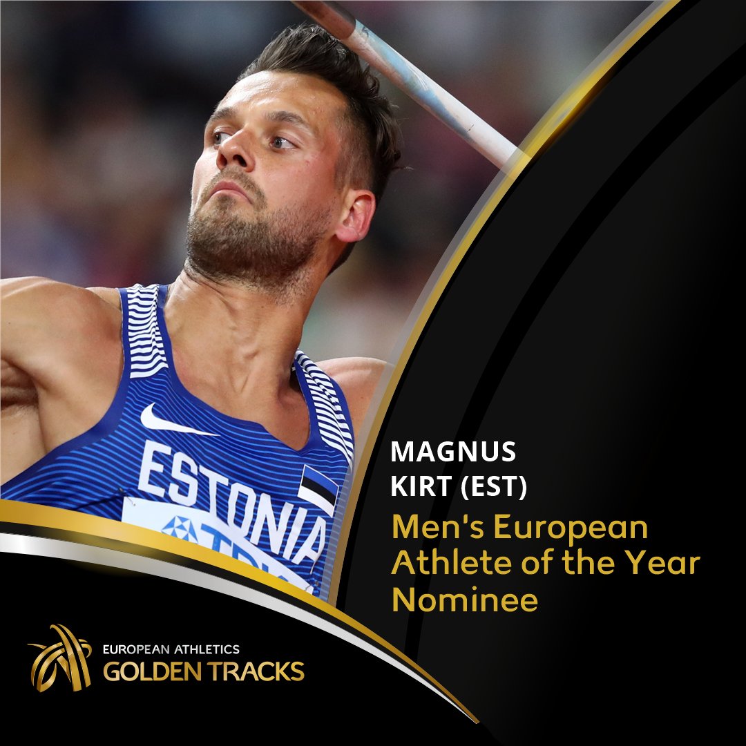 EuroAthletics's tweet photo. RT to vote for Magnus Kirt!

🥈World javelin silver medallist
🏆Diamond League champion
📈World leader at 90.61m

Voting closes at 12:00pm CET on Friday 18 October.
#GoldenTracks https://t.co/0iXBCvDIBH