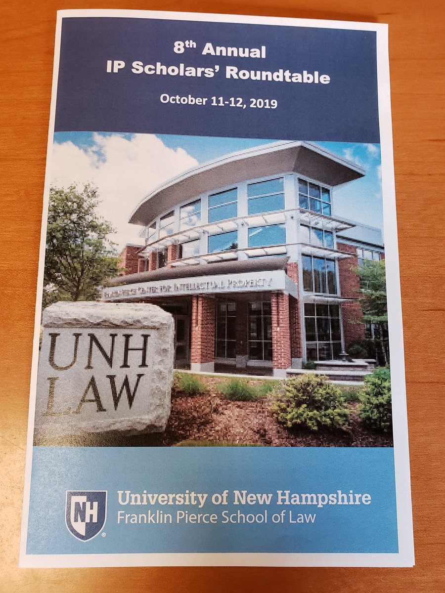 IPProfEvans's tweet photo. Many thanks and CONGRATS to @profabartow for hosting richly substantive and beautifully inclusive #IP scholar event here at @UNHLaw. Brava! #FPCIP #IPRT19 #copyright #trademark #patent #innovation #technology #blockchain #EvansontheBlock https://t.co/GEcNfqtiNJ