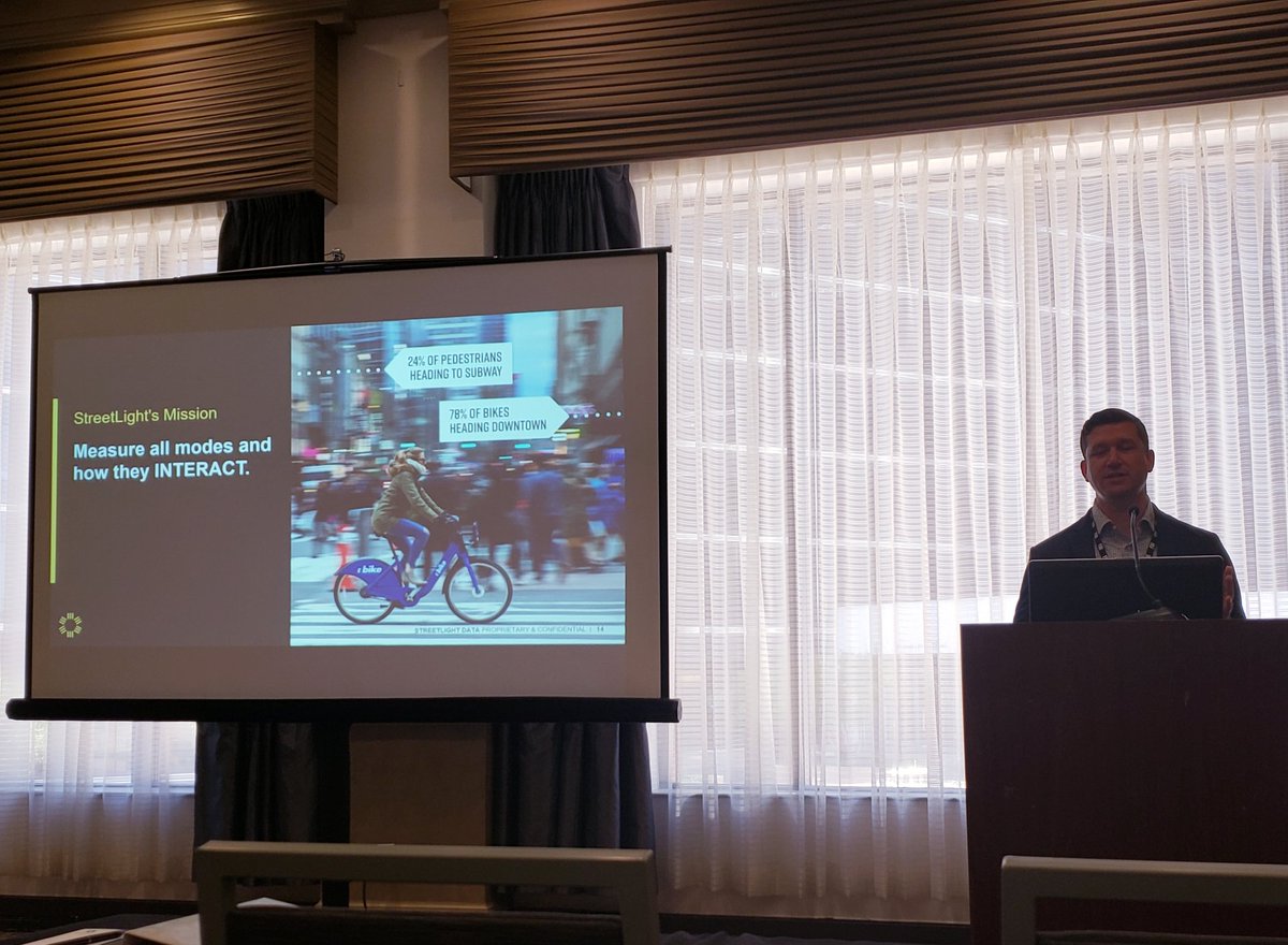 APAMissouri's tweet photo. Chapter member Jim Hubbell talks #BigData in rural transportation planning at #APAQuadState. @StreetLightData #QS19  #TulsaAPA https://t.co/nYBXhHj1rt