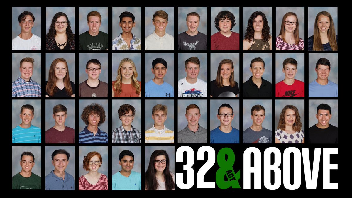 Congratulations to this year's ACT 32 and Above club. 35 members in all. #WildcatPower