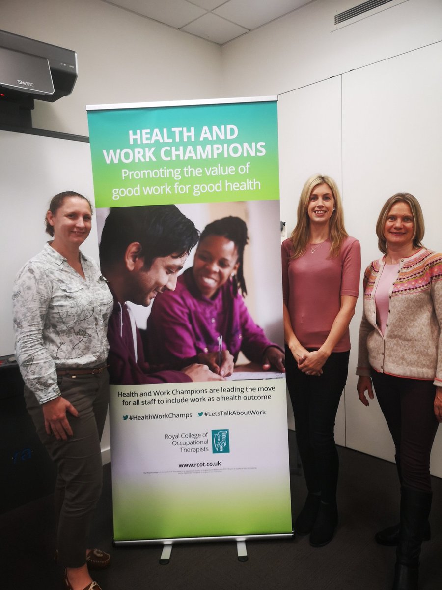 ellieffreeman's tweet photo. Inspiring day @theRCOT with colleagues from @CPFT_NHS. Great hearing about all the good work the Health and Work Champions are doing #HealthWorkChamps #LetsTalkAboutWork https://t.co/Or2RbUIm1I
