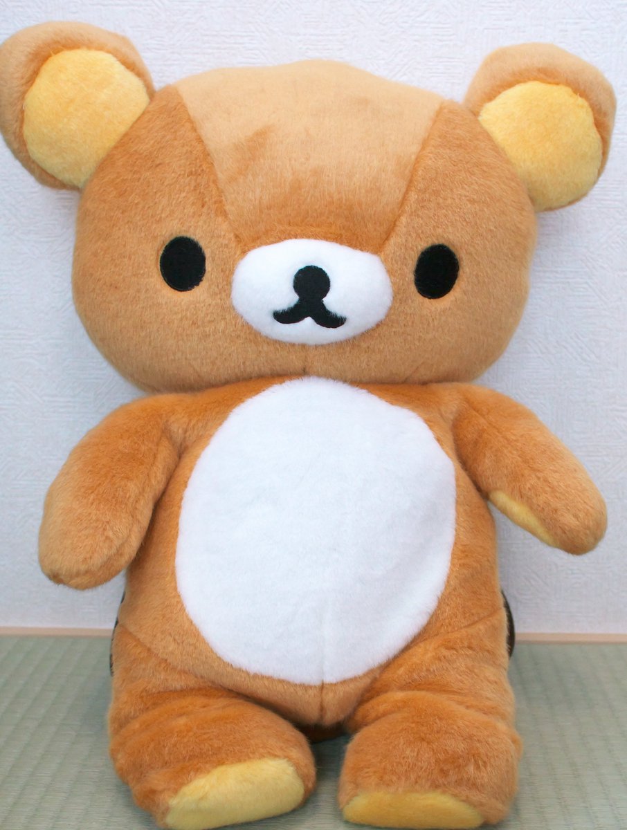 Takatan リラックマ 防災ぬいぐるみ スマホ通販サイト リラックマのお店 限定品 現在は販売されていません 1体ずつ手縫い生産でコリ キトリ版もありました 両足に500mlのペットボトル水が入っています このリラくんは家で可愛く待機したままでいてほしい