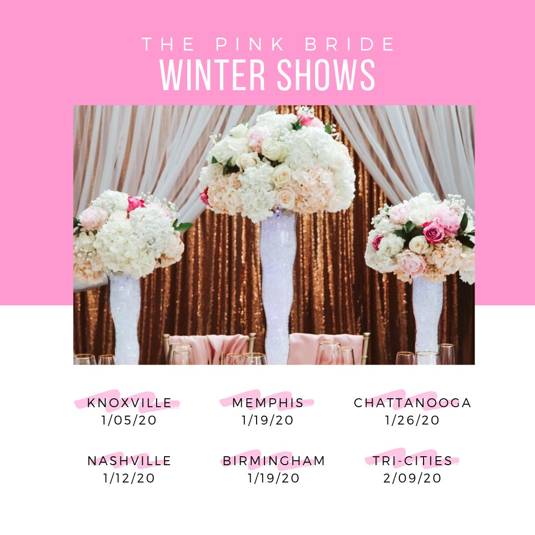 Mark your calendars! We're 3 months away from our Winter 2020 shows!
.
.
.
.
#weddingplanning #planningwedding #weddingplanningtips #weddingexpo #bridalexpo #bride #groom #justengaged #isaidyes #shesaidyes #engaged #weddingdecor