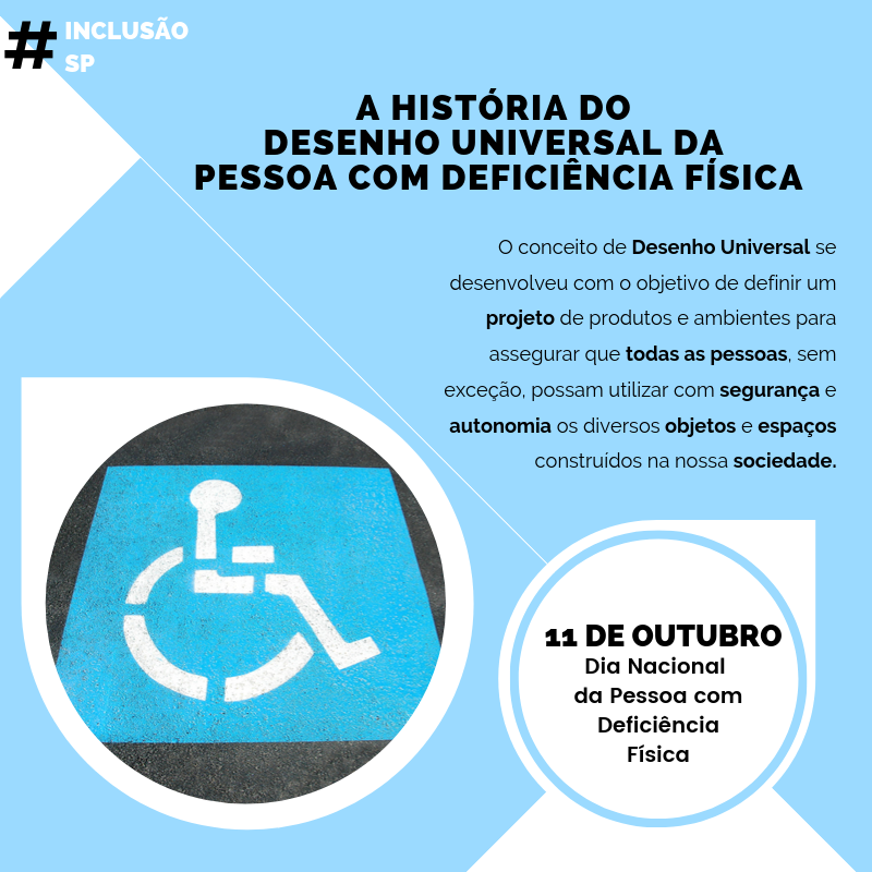 deficiencia_SP's tweet photo. #DesenhoUniversal

O conceito se desenvolveu com o objetivo de assegurar que todas as pessoas, sem exceção, possam utilizar com segurança e autonomia os diversos objetos e espaços construídos na nossa sociedade. 

Dia Nacional da Pessoa com Deficiência Física - 11 de outubro. https://t.co/qeZ7tH1Yqp