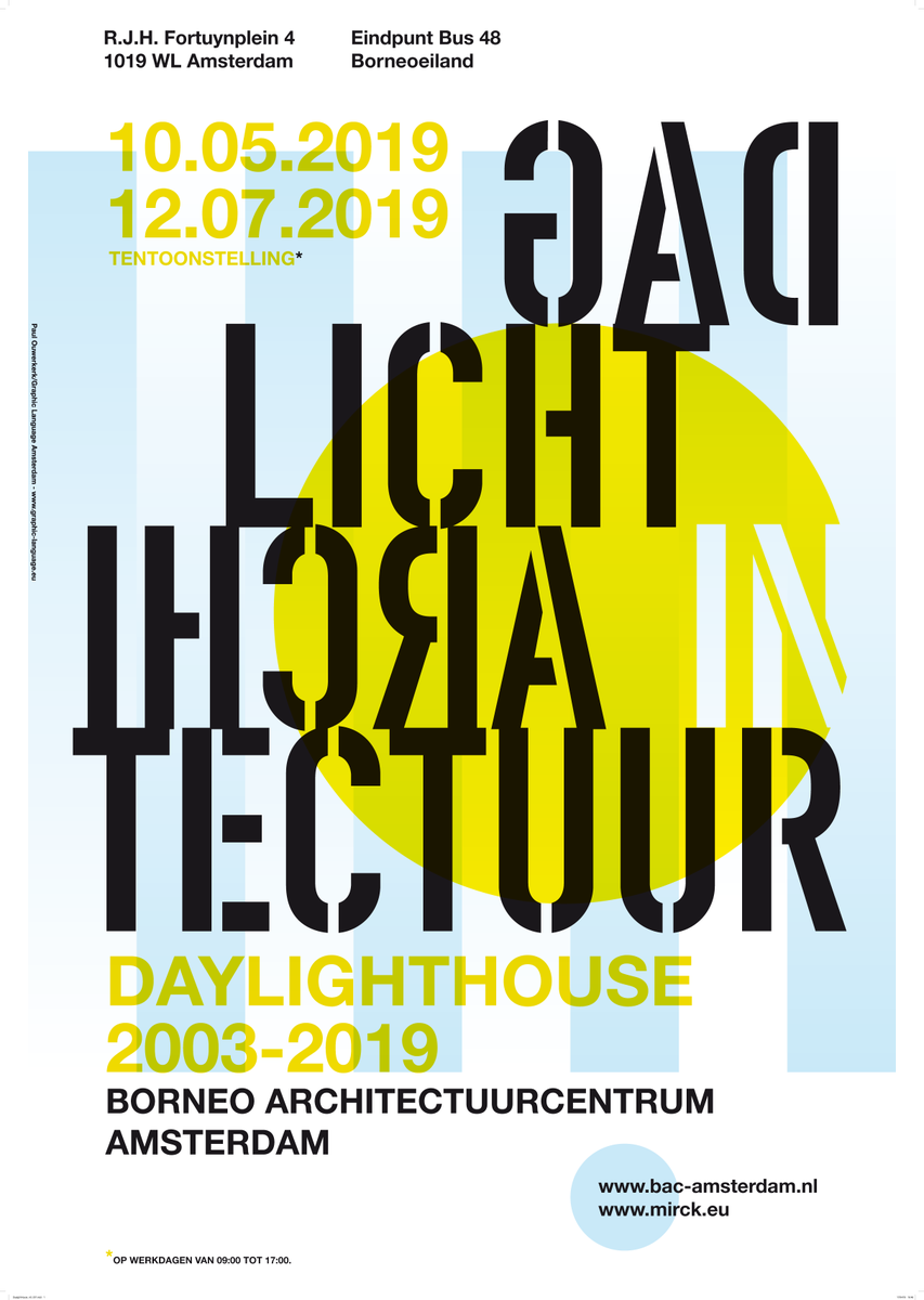 TIP: vrijdagmiddag 18 oktober is vanaf 16:30u de afsluiting van de tentoonstelling 'Daylighthouse' in het <a href="/BACAmsterdam/">BAC Amsterdam</a> met een lezing door <a href="/SanderMirck/">Sander Mirck</a> en aansluitend een borrel.
Voor meer informatie: mirck.eu/2019/10/03/lez…