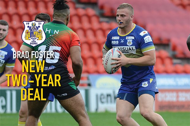 Doncaster_RLFC's tweet photo. NEWS | Forward Brad Foster has agreed a new deal with the Dons which will keep him at the Keepmoat Stadium until the end of the 2021 campaign.

https://t.co/tHlqup0kdW #COYD https://t.co/DroKUC7Dh0
