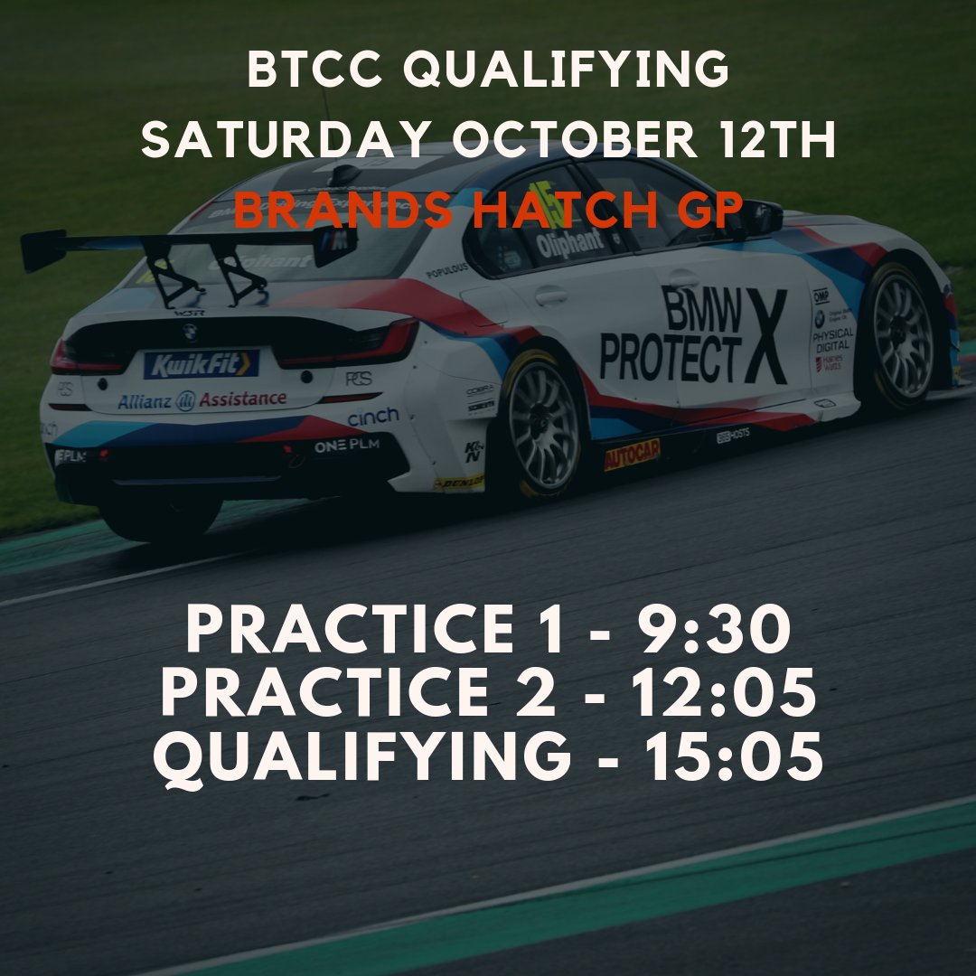 The final race weekend of the 2019 BTCC season is here!

Make sure to keep up with the action tomorrow, with free practice starting at 9:30am ⏱️