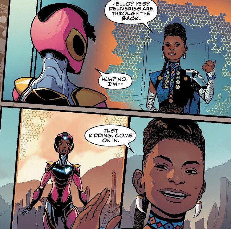 Riri's first visit to the Beauty shop and Shuri couldn't resist! 🤣🤣🤣🤣🤣 #wakandabeautyshop