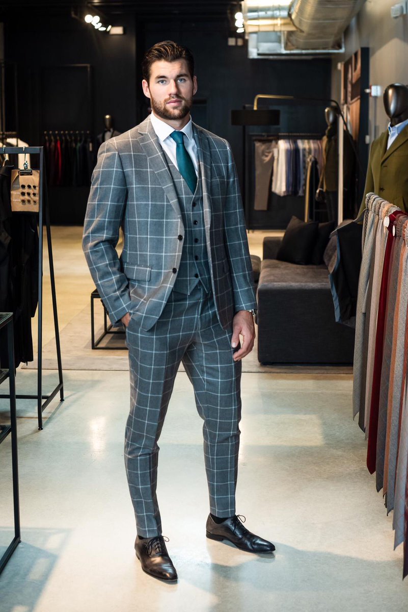 quenchblog's tweet photo. BABE OF THE WEEK goes to TOM WILSON of the Washington Capitals. This week, he scored his first goal (a beautiful shorty), getting @virtual_don her first #ThreeWilly #MoneyontheBoard contribution and he also wore some very nice suits, very nicely indeed. 
[📷 @INDOCHINO ] https://t.co/PfjxaTC3iA