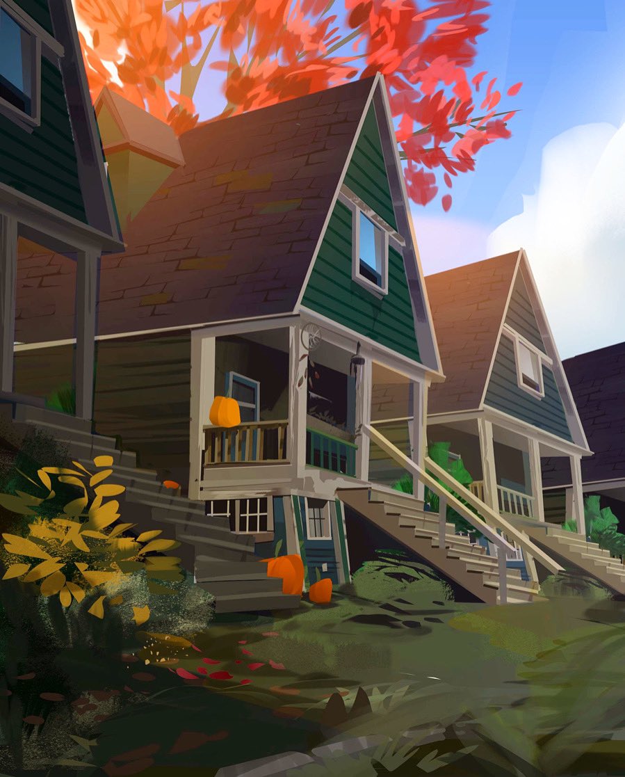 leranyukalova's tweet photo. Some new autumn feelings #visualdevelopment #visdev #vancouver #digitalart #digitalartist https://t.co/4lCXQ5jpv3