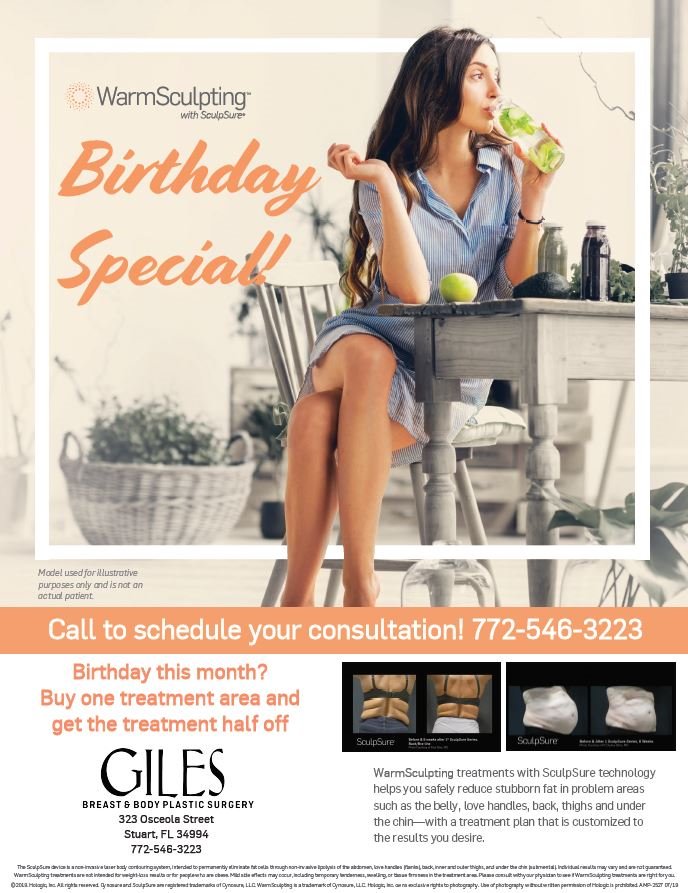 PDudleyGilesMD's tweet photo. A Birthday Special For You!!! 

Call to schedule your complimentary consultation at 772.546.3223. https://t.co/HJ8DXyCsqM