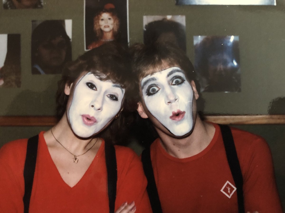 billkole's tweet image. 33 years ago today, I married my partner in mime. It’s a long and terrifying story (the mime piece), but we’re still together. ❤️