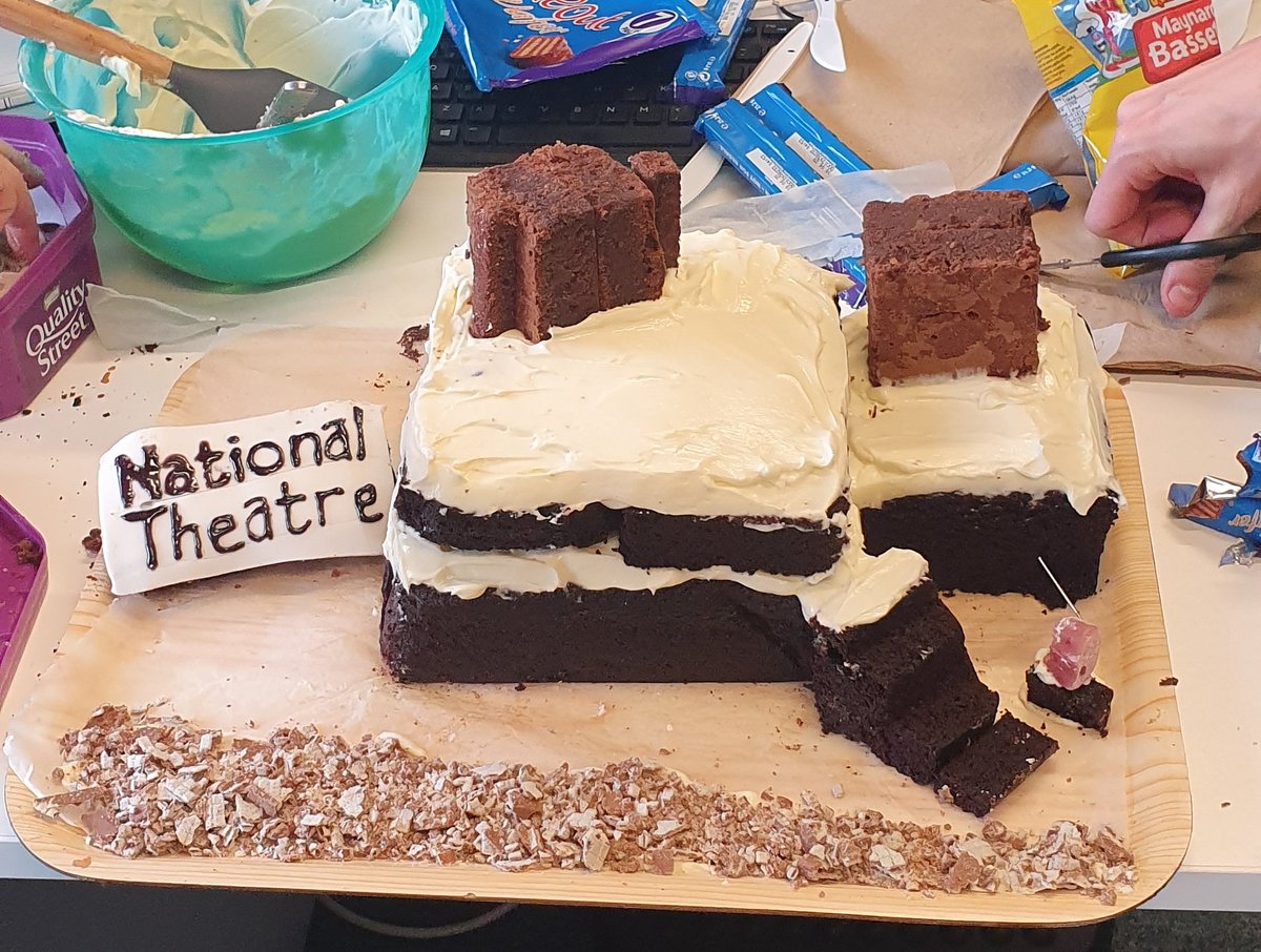 NationalTheatre's tweet photo. Ladies and gentlemen the Ganachional Theatre (get it)

Lovingly made by the Marketing Team. 

Happy Friday! #FridayFeeling https://t.co/sCAvIERpZZ