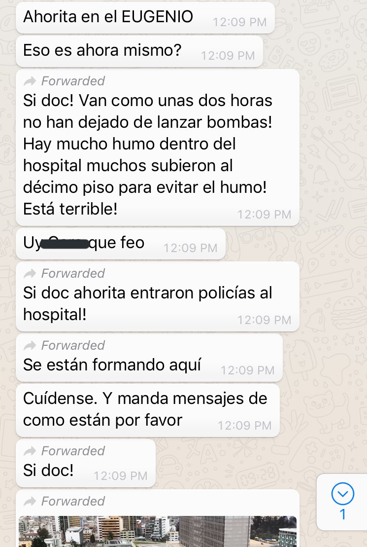 EstebanOrtizMD's tweet photo. En estos momentos internos, colegas y jefes de servicio me han pedido q informe q dentro del H. Eugenio Espejo los pacientes están respirando gas lacrimógeno. Como médico independientemente de mi postura hago un llamado al diálogo ! Esto tiene que parar @Lenin @mariapaularomo https://t.co/hu8LwwYn9j