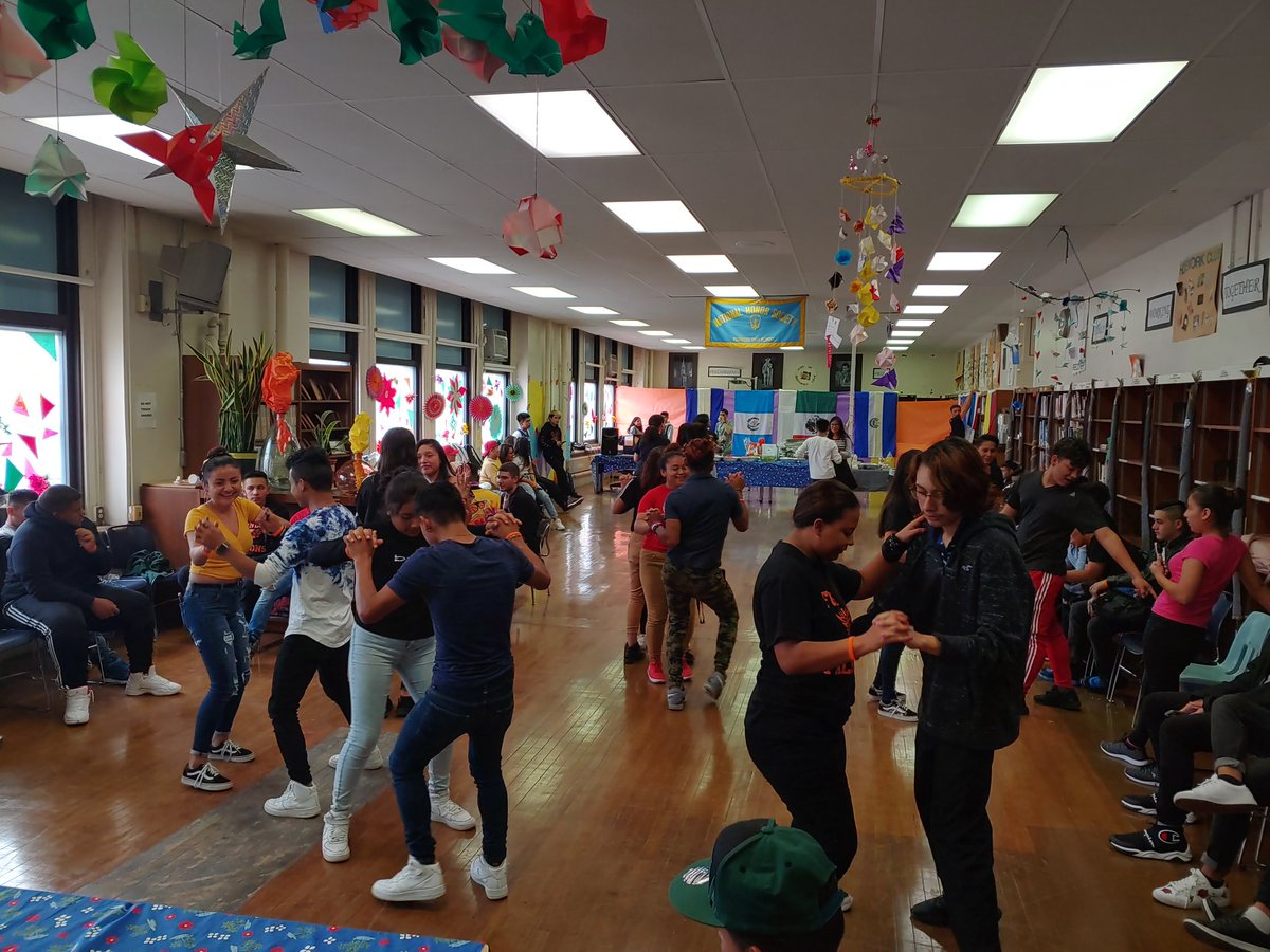FurnessHigh's tweet photo. Our Hispanic Heritage celebration was a hit! Great food, great dancing, great company! Mr. Rodriguez did an amazing job! 💃 @Danpeou @sdp_multilingua https://t.co/XzIO61DvWQ