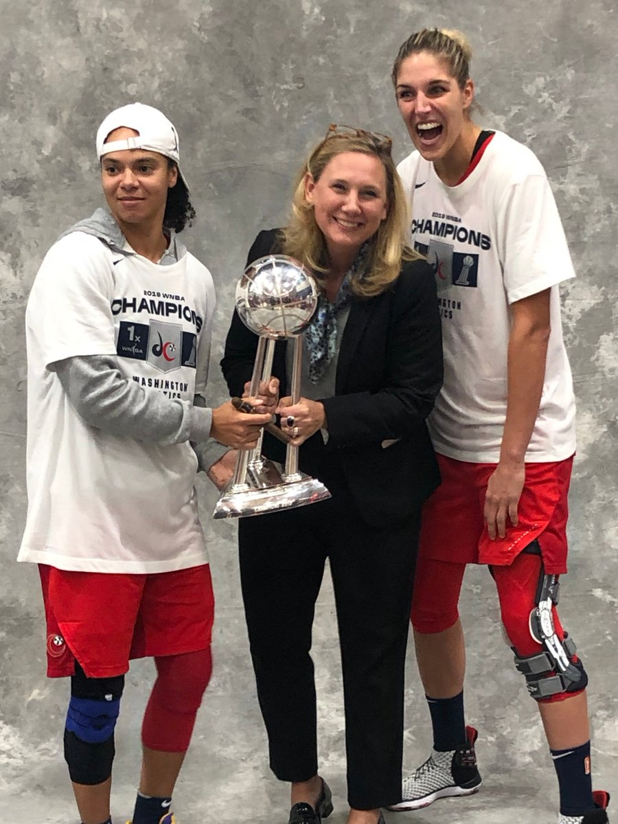 Octagon's tweet image. .@OctagonBsktball agent @ErinKane is all smiles posing with 2019 @wnba champions @de11edonne and @kristitoliver #octagonfamily
