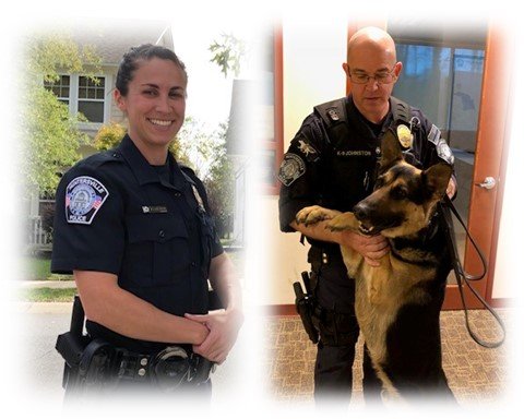 HuntersvillePD's tweet photo. Be sure to tune into @QClifeWBTV (WBTV) today at 3P to see Officer Saglimbeni and K9 Officer Johnston, along with partner K9 Cirro, discuss animal leash ordinances! If you don't catch it today, we will post  the video/updates to your questions about e-collars. #HuntersvillePD https://t.co/nveiLThVRv