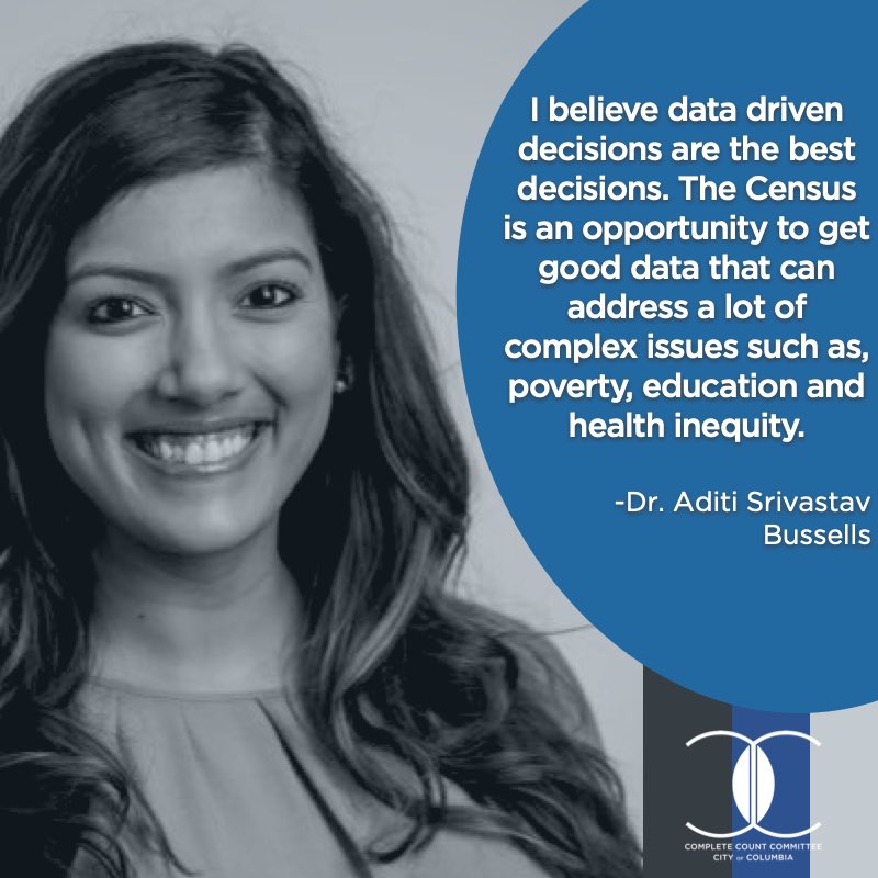 Every child in SC must be counted in #2020Census. In addition to good data, an accurate Census means resources for allnof our children. <a href="/SCCountMeIn/">Columbia SC Census Complete Count</a> member Dr. Aditi Srivastav Bussels of <a href="/ChildrensTrustS/">Children’s Trust of South Carolina</a> is making this happen in SC in 2020. 
Will you join her? #SCCountMeIn