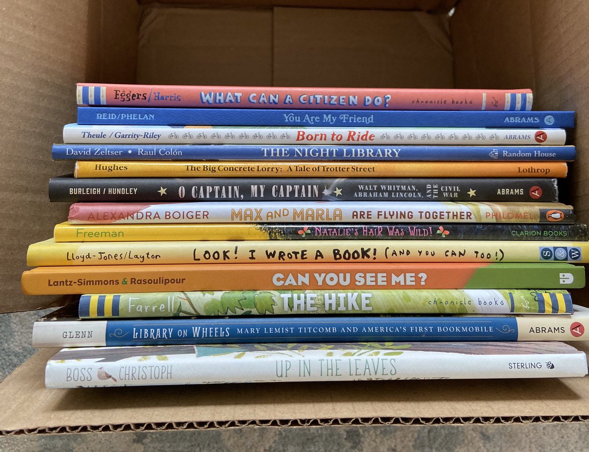KarinaYanGlaser's tweet photo. ✨New Giveaway!✨Follow &amp; R/T to enter! Indicate which box you would like in the comments (middle grade or picture book). I’ll add signed copies of Vanderbeekers 1 &amp; 2 in the MG box.✨I’m doing this every week, so stay tuned! Contest ends 10/11 @ 9pm EDT. US only. #KidsNeedBooks https://t.co/VyfC6PzNbO