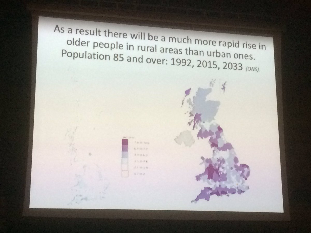 The aging population focused in rural areas; but workforce in cities...