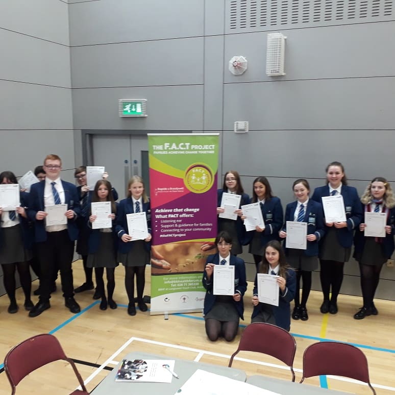 BBHealthForum's tweet photo. Thanks to @dcsdcouncil for inviting #theFACTproject team to deliver #bullyingworkshops today. All the schools should be proud of their year11 students #stcecilias #stjosephsboys #castlederyhigh #strabaneacademy #wellconnected @TNLComFundNI https://t.co/q7oeKIXJik