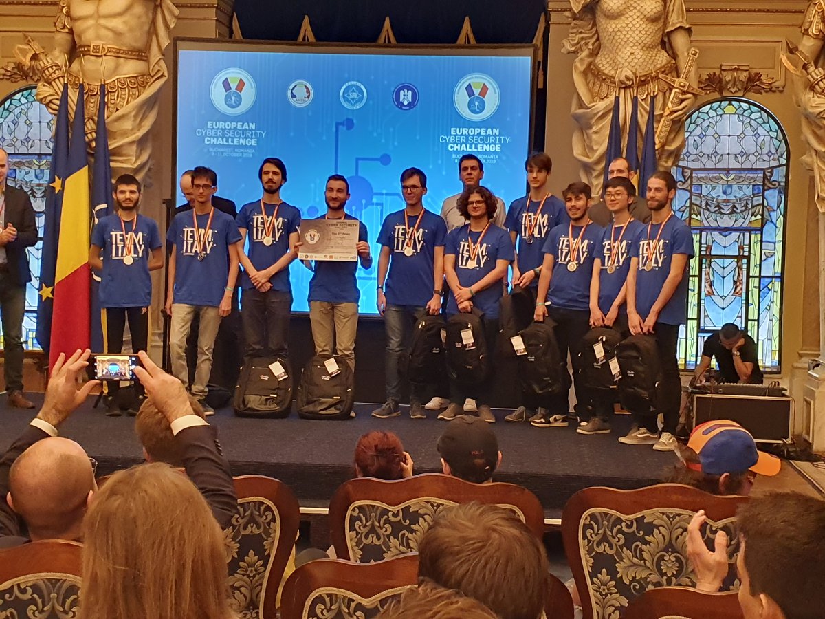 2nd place for Team Italy 🇮🇹 @ #ECSC2019!!!!