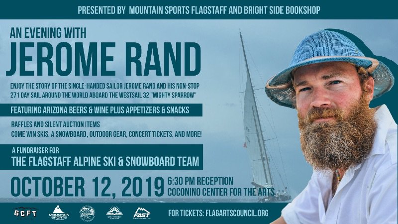 Tomorrow night ~ Coconino Center for the Arts we present Jerome Rand and his tale of 271 days alone at sea - mailchi.mp/b9bb54170ccf/t…