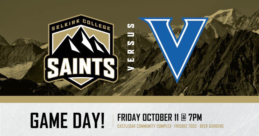 IT'S GAME DAY!! The Selkirk Saints V take on <a href="/uvichockey/">UVic Hockey</a> tonight in the Season Home Opener! Puck drops at 7PM at the Castlegar Complex. Special thank to Game night sponsor McDonald's Canada Castlegar and Trail! 

All Saints games will be broadcasted live on <a href="/MyHockeyTV/">HockeyTV</a>!
