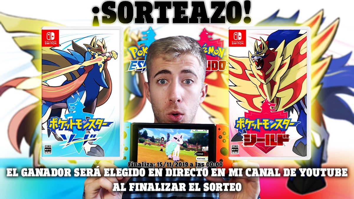 Rayi19YT's tweet photo. Tenia bastante ilusión por anunciar esto❤️

SORTEAZO CON @antifonal DE POKÉMON ESPADA Y ESCUDO PARA SWITCH!
PARA PARTICIPAR:

🔄RT

🔔Suscríbete activando la campanita:
https://t.co/tbwPSoEB79
https://t.co/J5QK3v7a3w

👫Siguenos:
https://t.co/FZVXGTxyAW
https://t.co/3Rwd9Zih1P https://t.co/MA46gUILiF