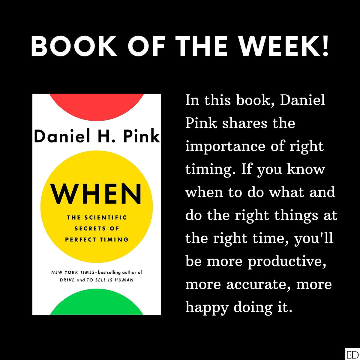 EnterpriseDoct's tweet photo. Read this one to best understand your time.
@DanielPink
.
.
.
.
.
.
#bookoftheweek #danielpink #readinghabit #perfecttiming #timemanagement #when #Entrepreneurship #financing #business #nigeria #Entrepreneur #africa #businessconsultants #Reading #books  #BookBoost https://t.co/iZDDHn2MYk