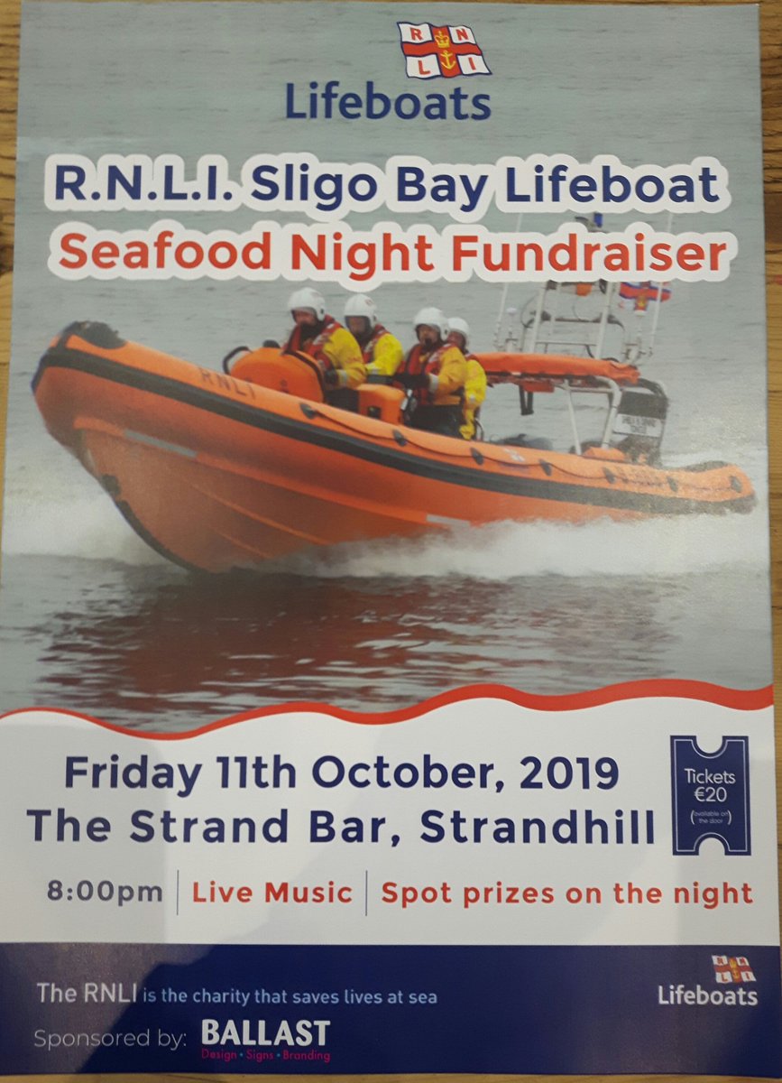 Looking forward to seeing you all tonight in <a href="/thestrandbar/">The Strand Bar</a> from 8pm #RNLI #seafood