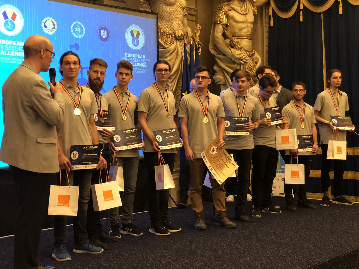 Lieeesl's tweet image. Congratulations @ECSC_Romania winner of #ECSC2019! 🇹🇩 See you next year in Vienna for #ECSC2020