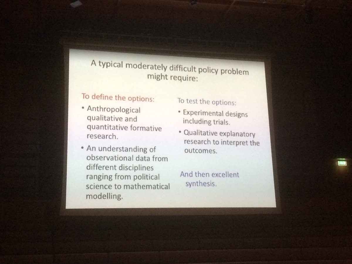 Policy questions need mixed approaches and yet social sciences so often under-utilised #chssopen19