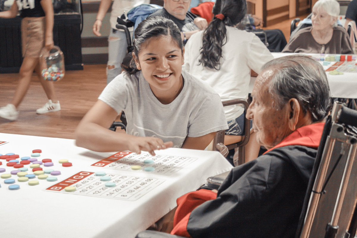 asa_tamuk's tweet photo. We had so much fun volunteering at the nursing home on Wednesday we just had to come back again. Bingo night was a success! #alphasigmaalpha #dotdays https://t.co/CMGCt89503