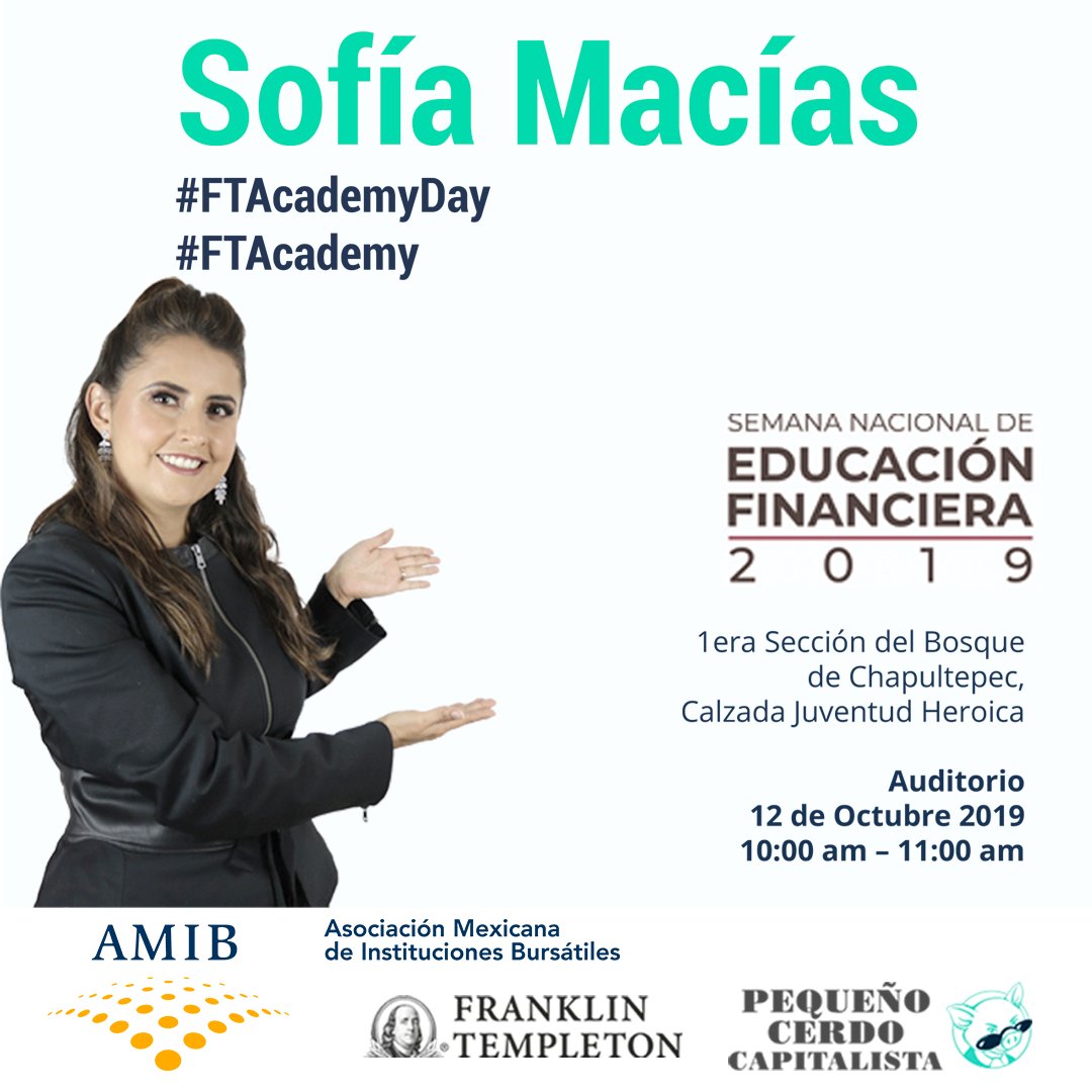 PeqCerdoCap's tweet photo. ¡Buenos días! HOY es la conferencia de inversiones del @PeqCerdoCap patrocinada por la #FTAcademy en la Semana Nacional de Educación Financiera. ¡Nos vemos en el Auditorio de la #SNEF2019 a las 10 am!

#FelizSábado 🤑 https://t.co/mwpS21f43B