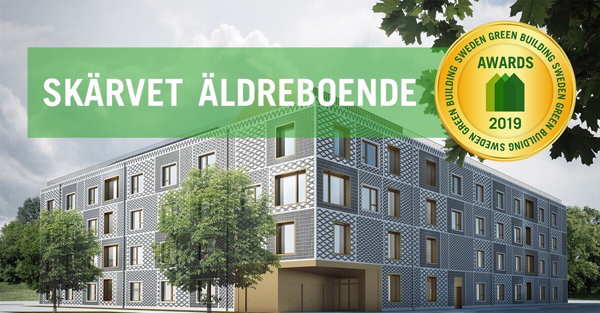Vinnare i kategorin Årets LEED-projekt i Sweden Green Building Awards 2019 är Skärvet Äldreboende! Stort grattis <a href="/SkanskaSverige/">Skanska i Sverige</a>, <a href="/ksark_/">Kjellander Sjöberg</a>, <a href="/Humana_SE/">Humana</a>, Ljusrum och Urbio! #sgbawards2019