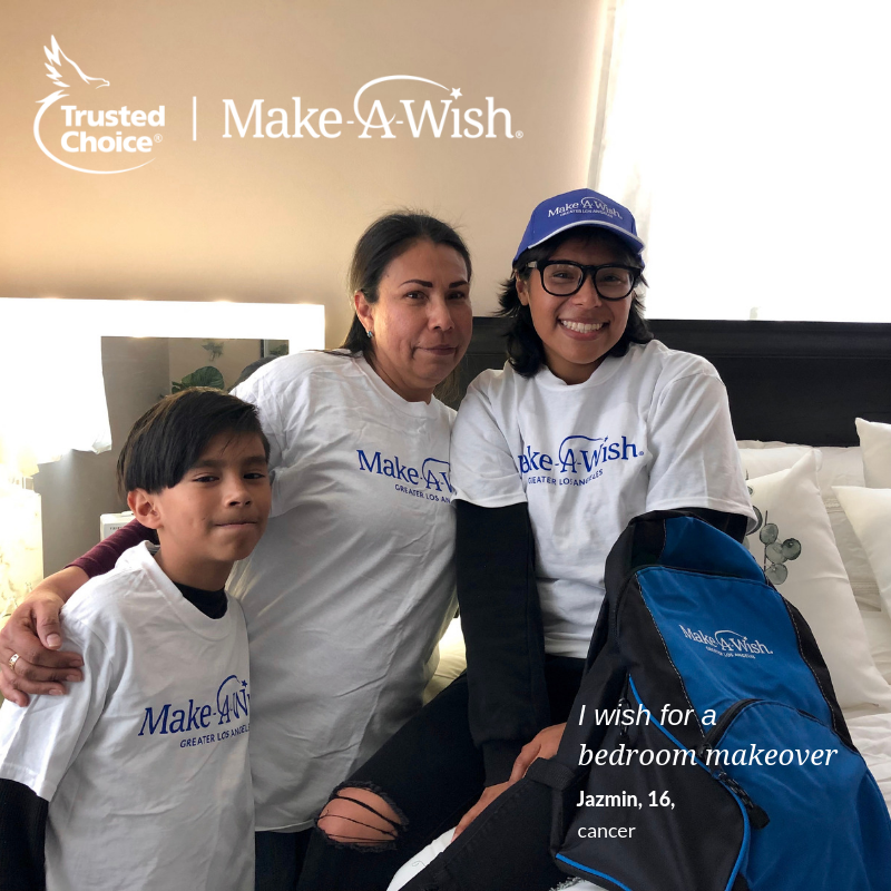 IndAgent's tweet photo. If you believe in granting the life-changing wish of a child facing critical illness, click the link and Trusted Choice will donate $10 to Make-A-Wish on your behalf. https://t.co/cD8z4BvTeT (Through 10/15; minimum of $100,000, maximum of $150,000) #TCAgentsGive https://t.co/3LtZ7p5slC